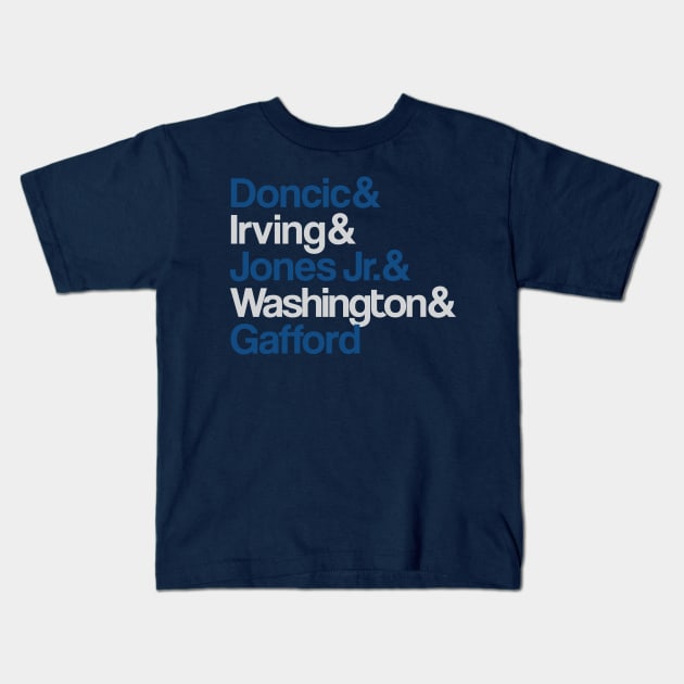 Mavs superstars: Dallas Starting Five Tribute Tee Kids T-Shirt by BooTeeQue